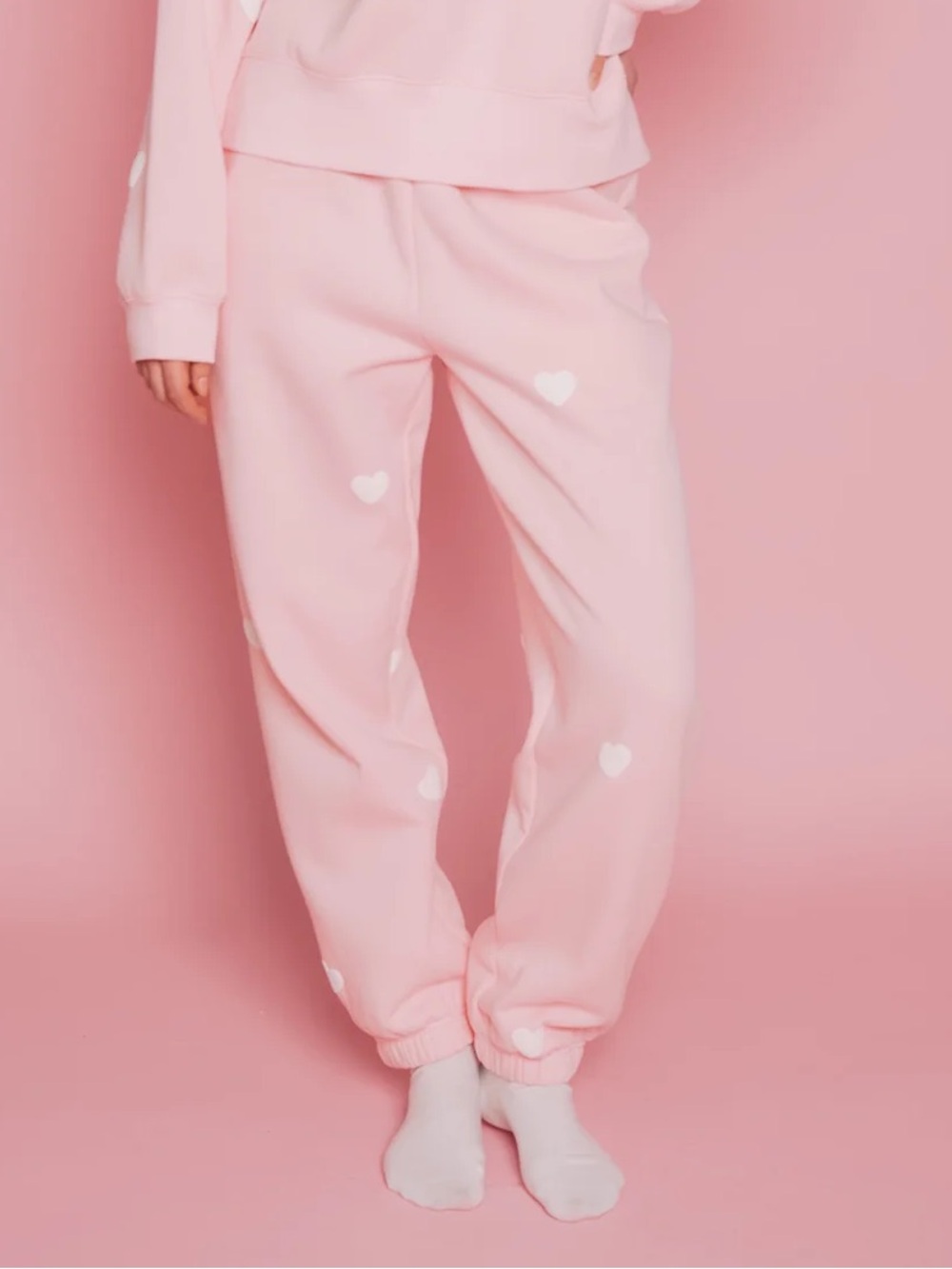 BTL | Pink Hearts Joggers | S/M